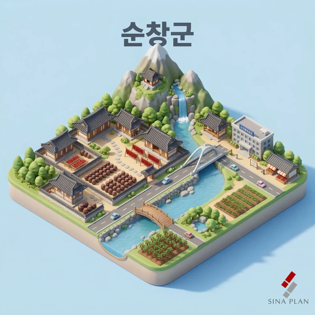 순창군 3D 지도